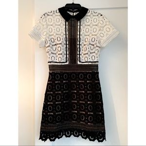 Self Portrait Felicia Collared Lace Dress